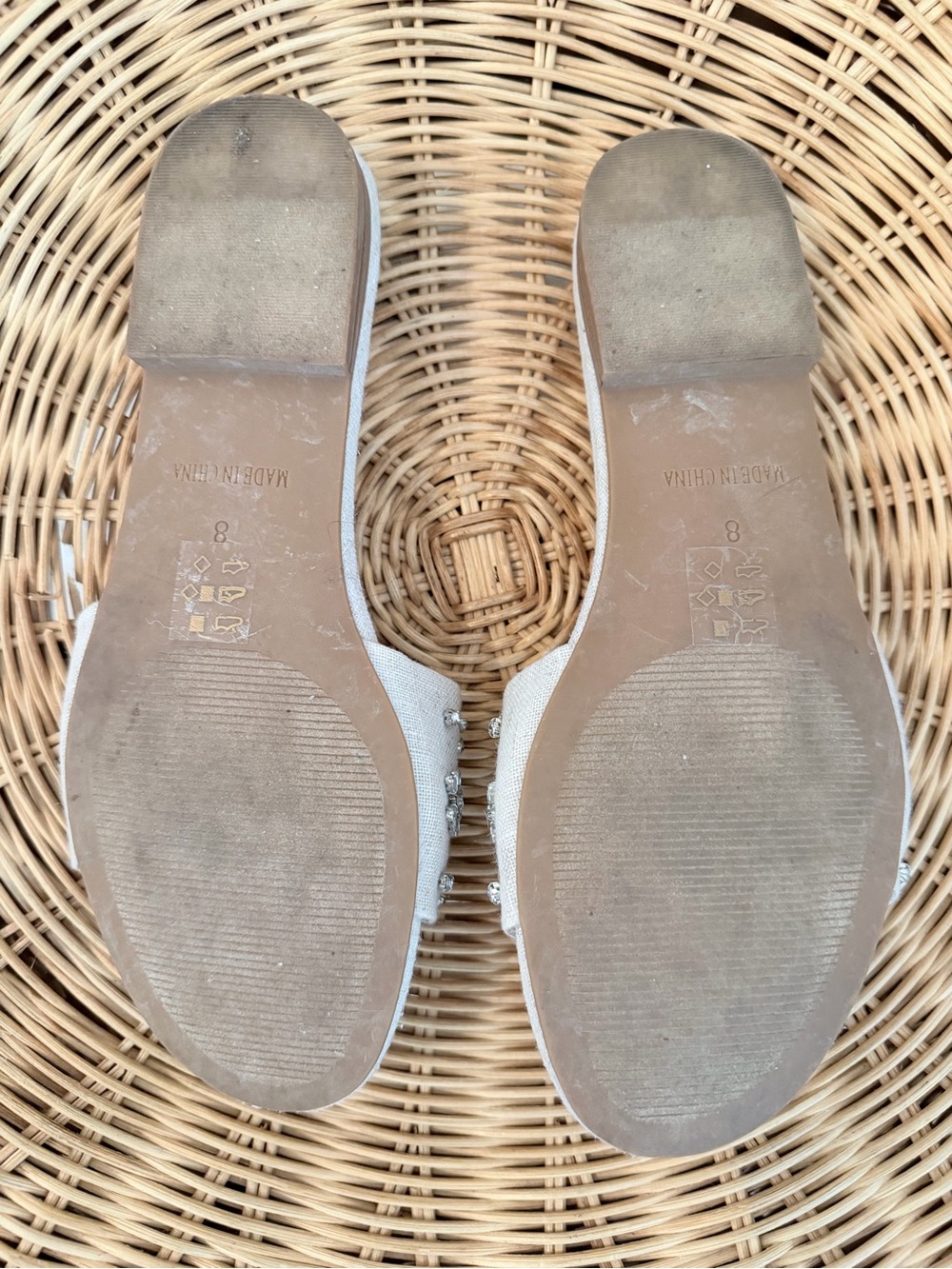 J. Crew Cream Embellished Slide Sandals - Picture 5 of 7